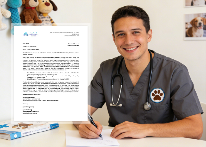 ESA Doctor Letter