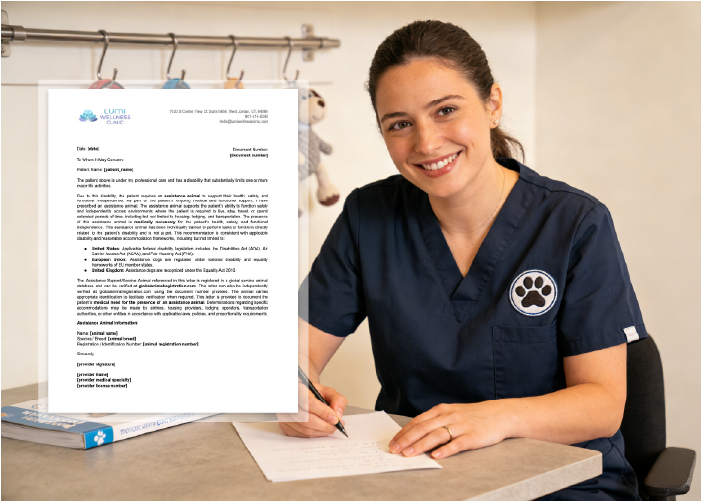 Service Animal Letter